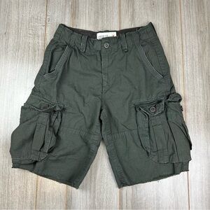 American Eagle Cargo Shorts 28 Classic Length Military Ripstop Green 2011 NEW